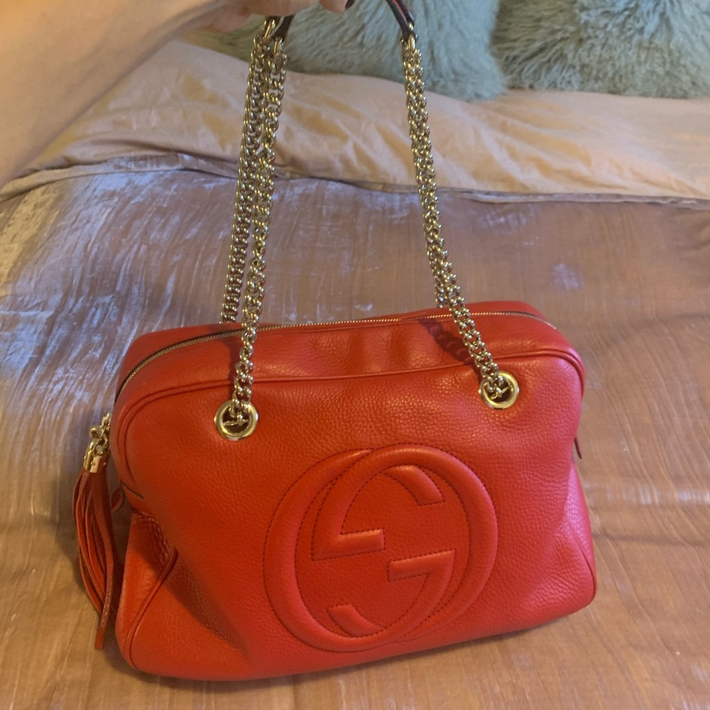 COPY - Gucci red medium soho chain shoulder bag
